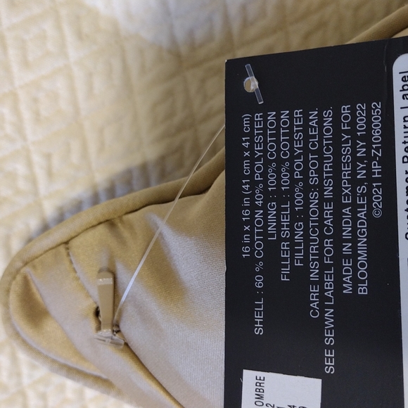 Hudson Park Collection Speckle Ombré Beaded Square Decorative Pillow - Picture 5 of 7